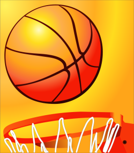 cyberscooty, a basketball about to enter a basketball hoop https://openclipart.org/detail/205569/basketball