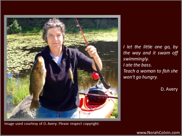 D. Avery, writer, fisherwoman