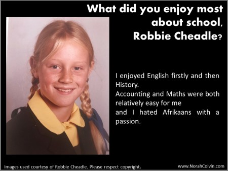 Robbie Cheadle discusses what she liked best about school