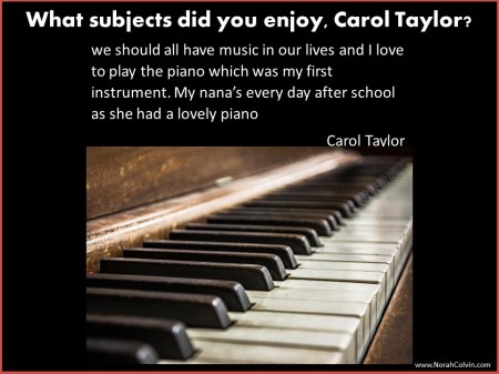 Carol Taylor enjoys playing piano