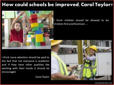 Carol Taylor's suggestions for improving schools